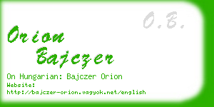 orion bajczer business card